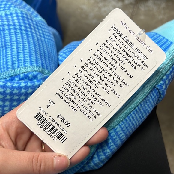 Ivivva Remix Sweater • SIZE 4 • Blue Teal • BNWT - Picture 4 of 4